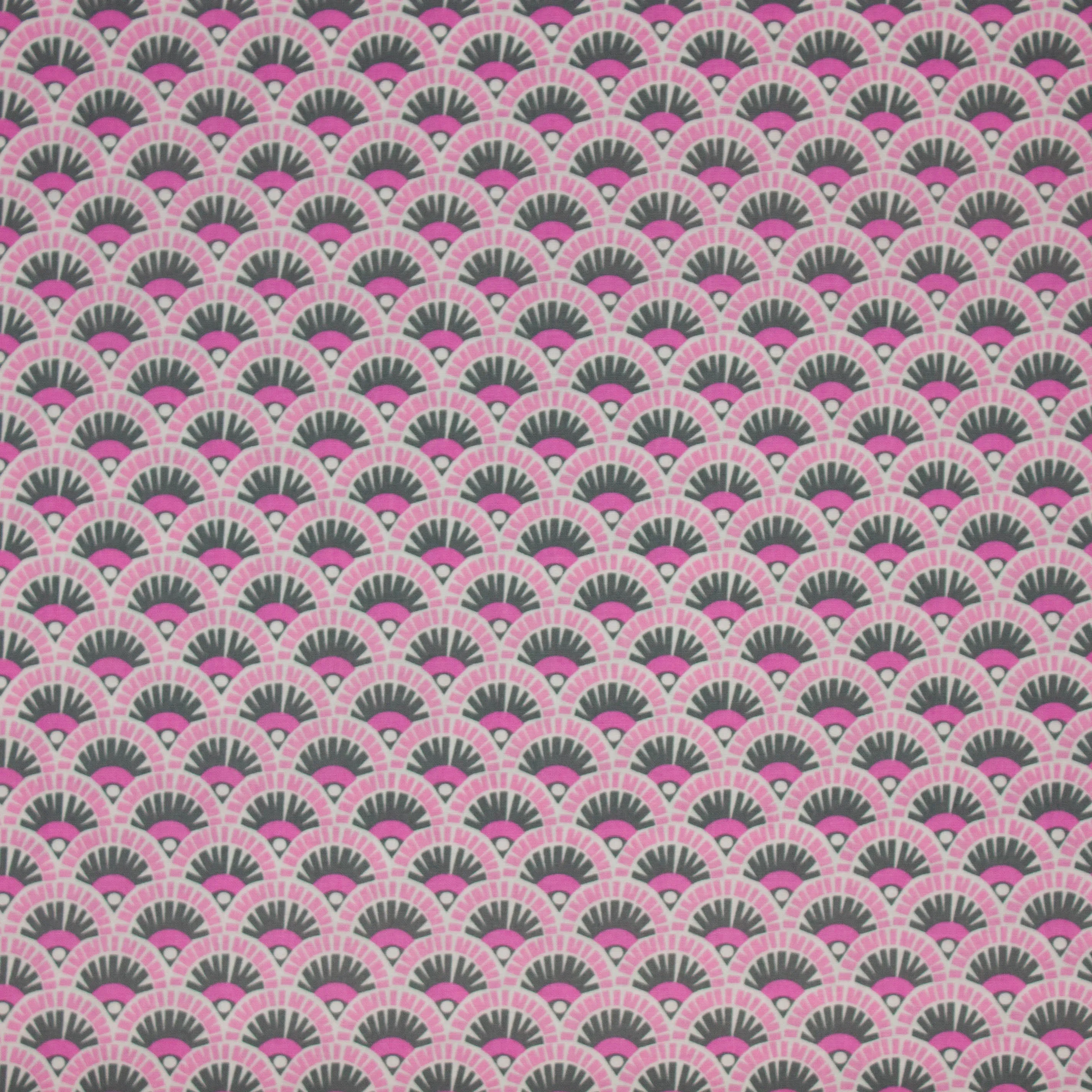 Katoen met abstracte orchideëen